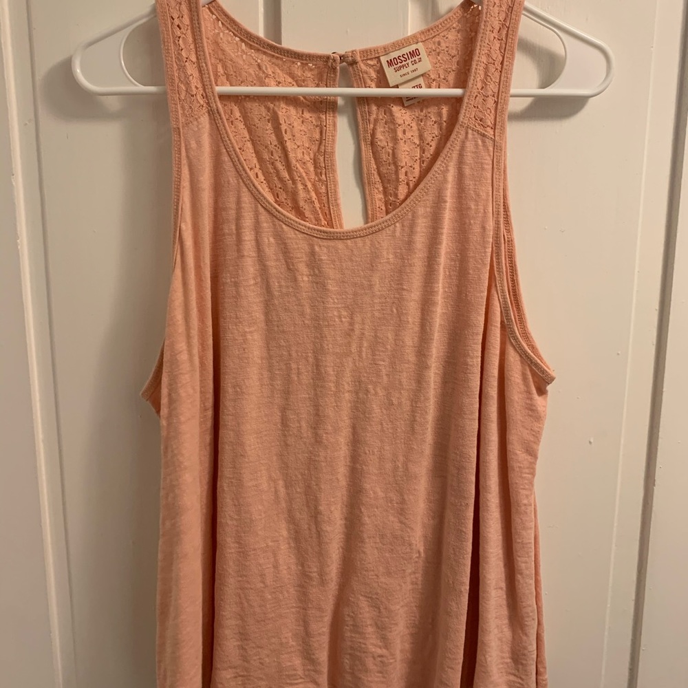 Flowy tank with lace detail on back